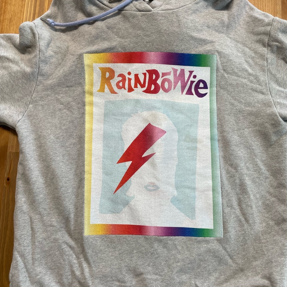 Vintage “rain-Bowie” David Bowie hoodie